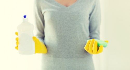 Technician completing a risk assessment before cleaning begins